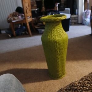 36 Inches Green Woven Vase